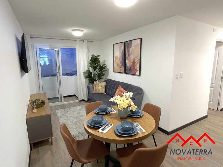 Interior moderno del apartamento modelo en TORRES VIVAS, ubicado en una zona estratégica cerca de colegios, plazas comerciales y supermercados, con acceso directo a Bulevar el Carmen y Conexión VAS